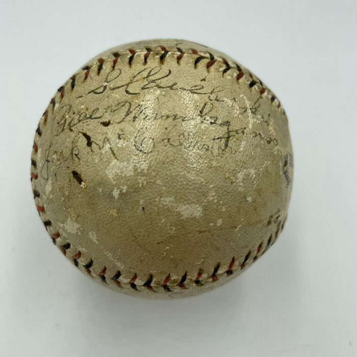 Historic 1921 Cleveland Indians Team Signed Baseball With Tris Speaker PSA DNA