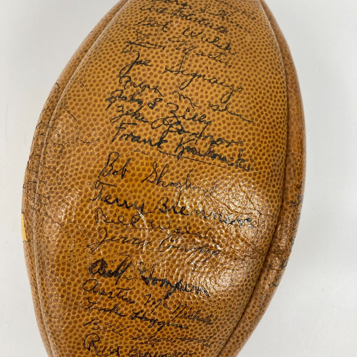 1946 Notre Dame Fighting Irish NCAA National Champs Team Signed Football PSA DNA