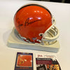 Jim Brown Signed Authentic Riddell Cleveland Browns Mini Helmet JSA COA