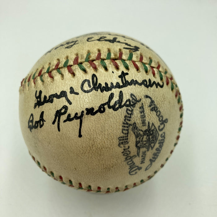 Beautiful Dutch Clark 1937 Detroit Lions NFL Team Signed Baseball JSA COA RARE