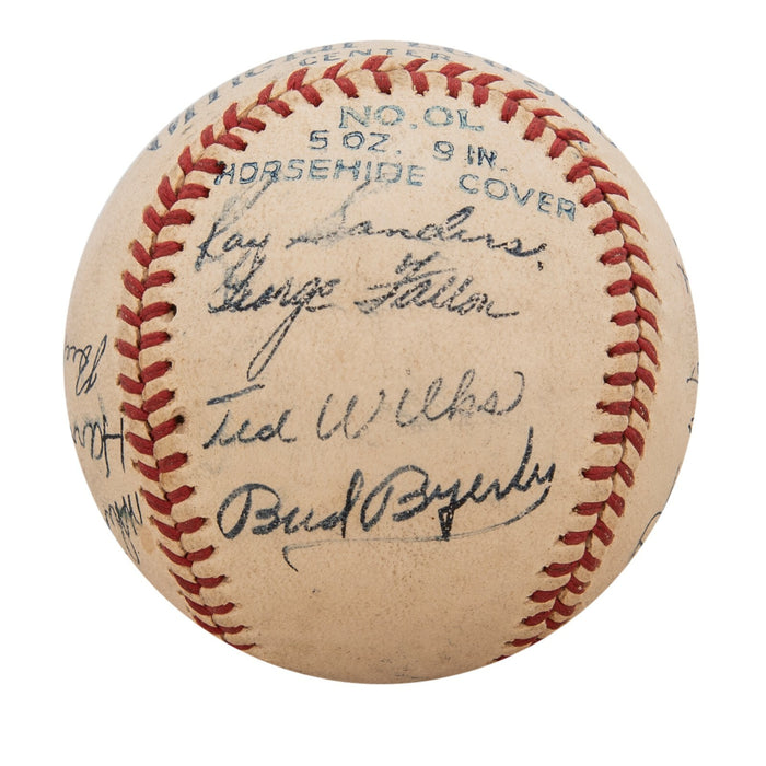 1944 St. Louis Cardinals World Series Champs Team Signed Baseball With JSA COA