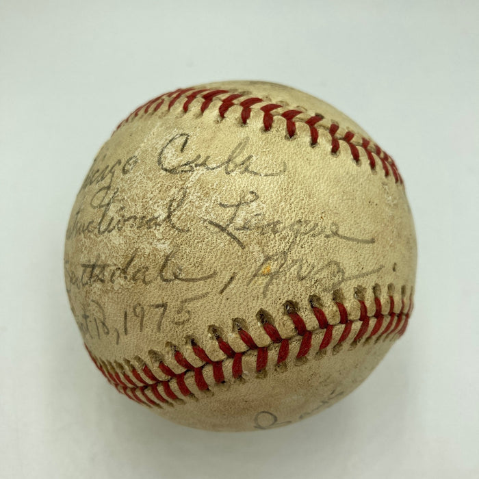 Ernie Banks Signed 1975 Game Used Official National League Baseball JSA COA
