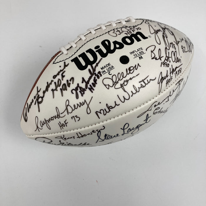 Johnny Unitas Len Dawson Nitschke Hall Of Fame Multi Signed Football 27 Sigs JSA