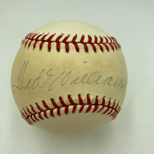 Ted Williams Signed Vintage American League Macphail Baseball Beckett COA