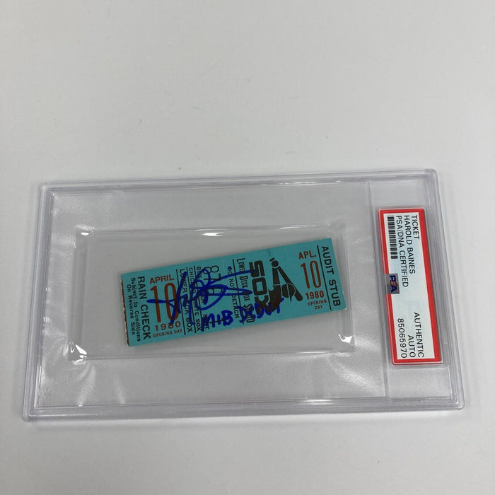 Harold Baines Signed MLB Debut First Game Ticket April 10, 1980 PSA DNA