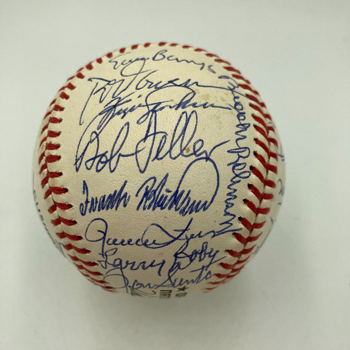 Hall Of Fame Multi Signed Baseball 30 Sigs Ernie Banks Mike Schmidt  JSA COA