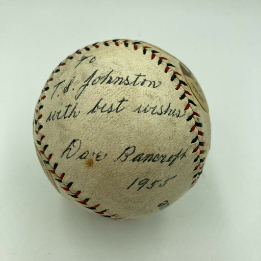 Dave Bancroft Single Signed 1926 National League Jubilee Baseball With JSA COA