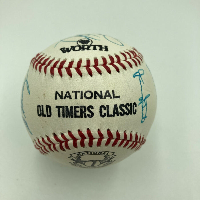 Robin Roberts Bill Mazeroski Old Timers Day Multi Signed Baseball