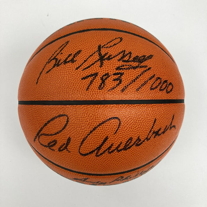 1956-57 Boston Celtics NBA Champs Team Signed Game Basketball Beckett COA