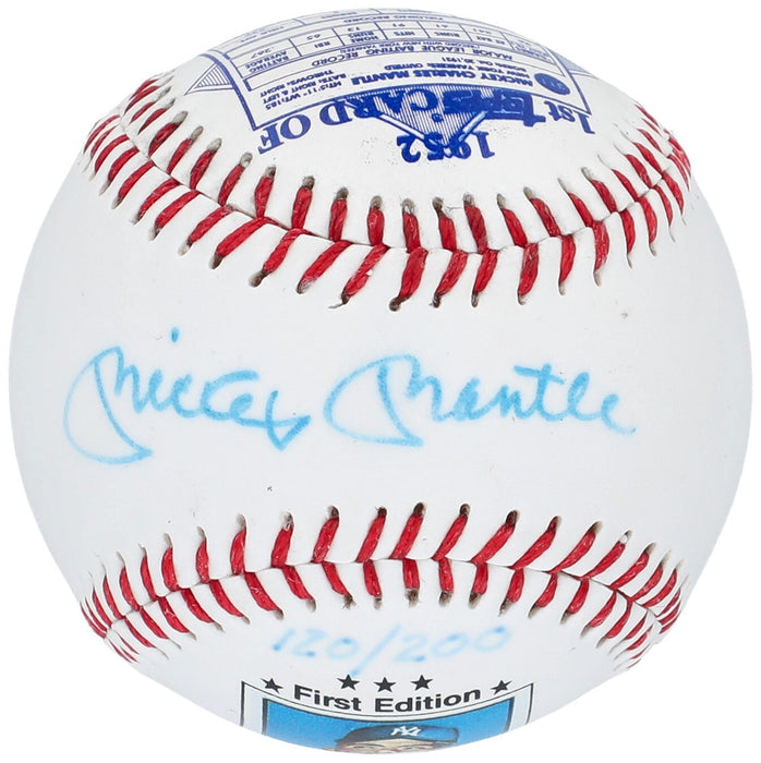 Mickey Mantle Signed 1952 Topps Rookie Card Commemorative Baseball Beckett COA