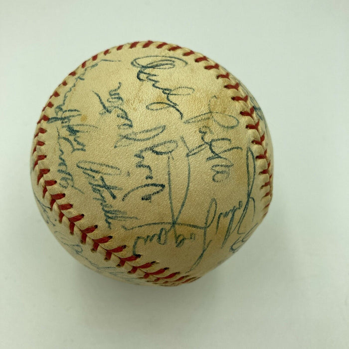 Nice 1953 Milwaukee Braves Team Signed Baseball 28 Sigs Eddie Mathews JSA COA