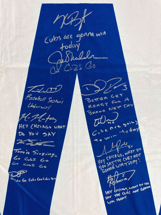 2016 Chicago Cubs World Series Champs Team Signed Large 58x34 W Flag Beckett COA