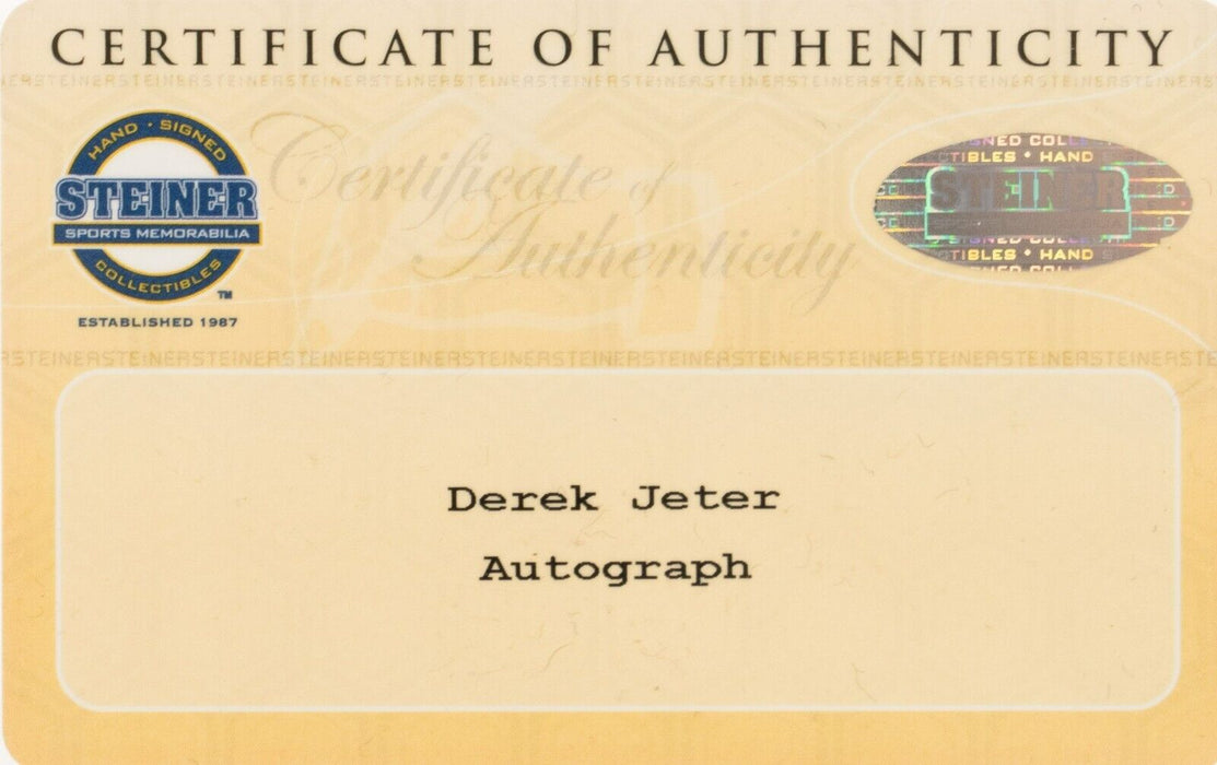 Derek Jeter "2337 Hits Passed Bernie" Signed 2007 Game Used Base Steiner COA