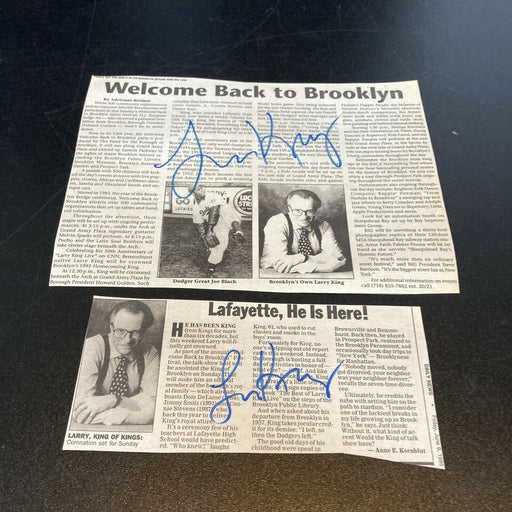 Lot Of 2 Larry King Signed Autographed News Photos