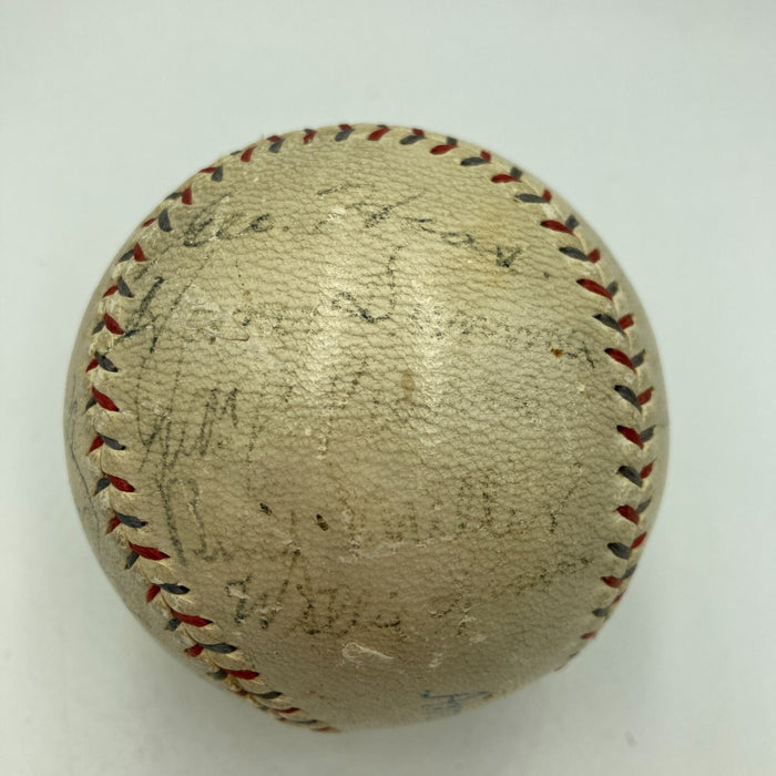 Eddie Collins Red Faber 1929 A's World Series Champs Signed Baseball JSA COA