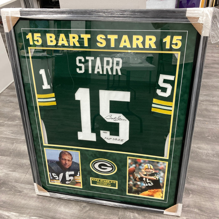 Bart Starr "Super Bowl I & II MVP" Signed Green Bay Packers Jersey JSA COA