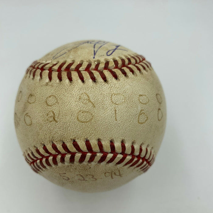 Lee Smith Signed Final Pitch Of Save #410 Game Used Baseball JSA COA & LOP