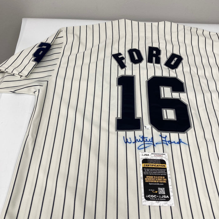 Whitey Ford Signed Binghamton Triplets New York Yankees Minor League Jersey JSA