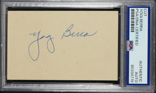 1950's Yogi Berra Playing Days Vintage Signed Index Card PSA DNA Yankees