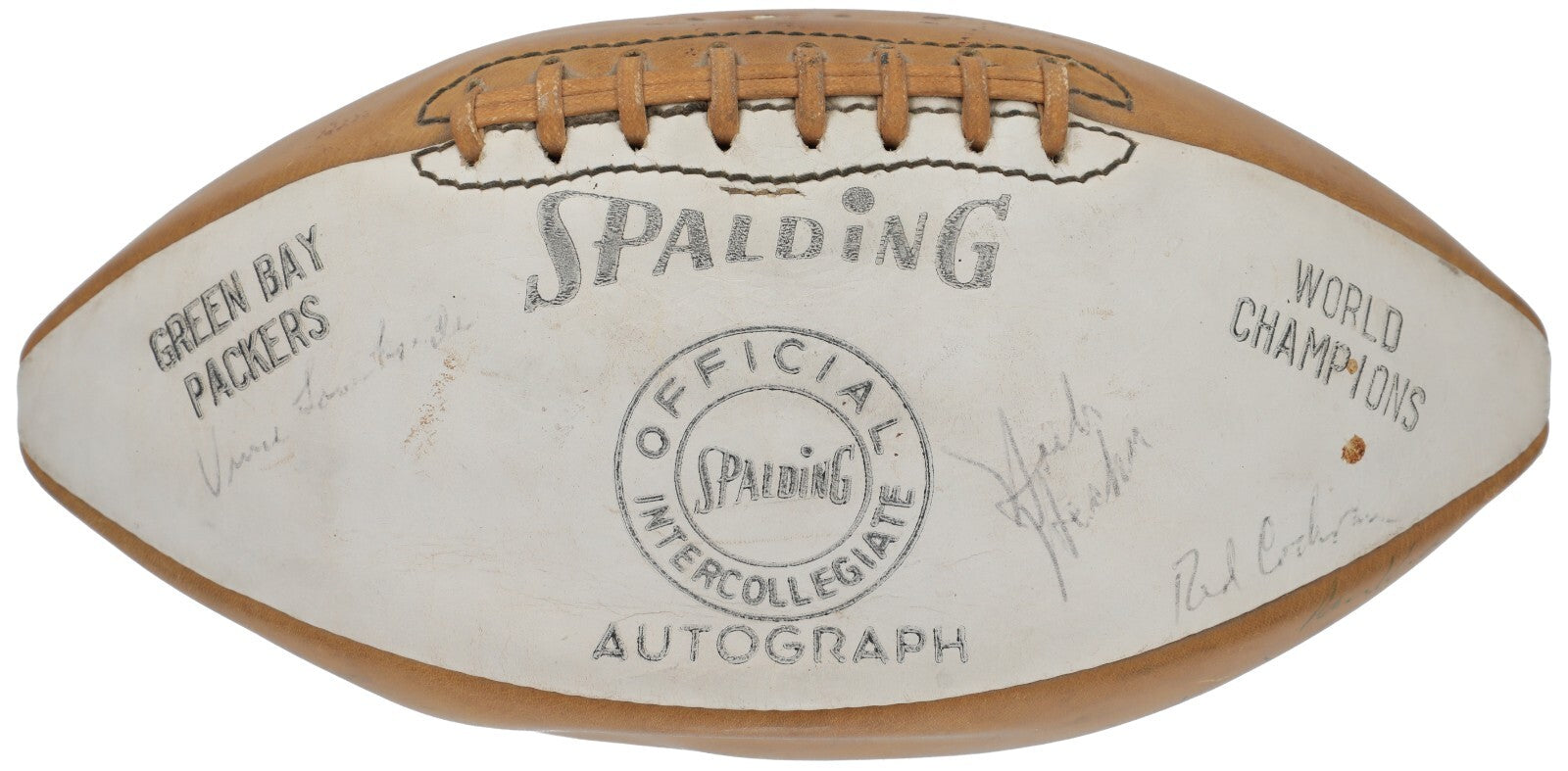 Vince Lombardi 1961 Green Bay Packers NFL Champions Team Signed Football Beckett