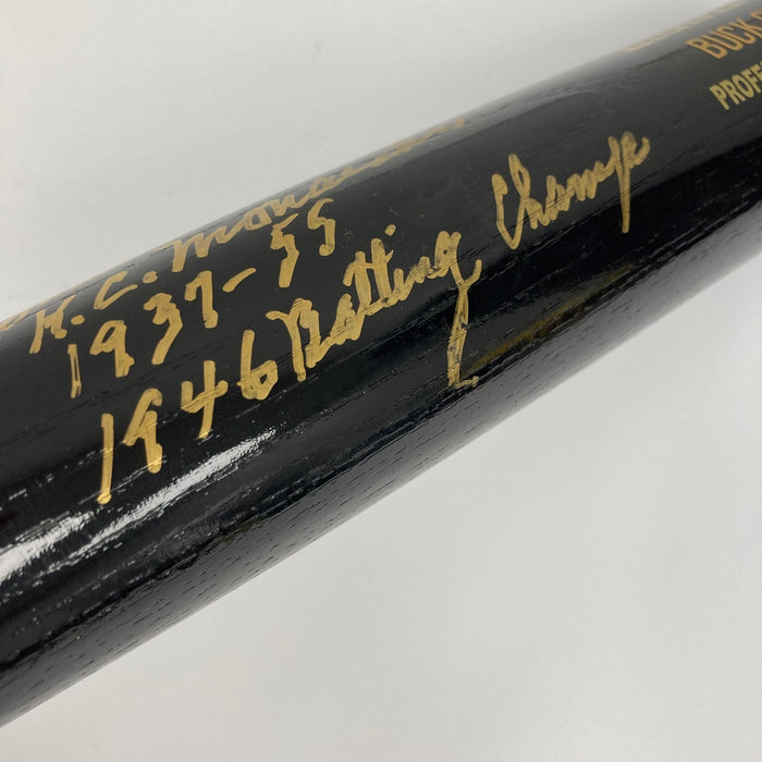 John Buck O'Neil "K.C. Monarchs, 1937-55, 1946 Batting Champ" Signed Bat PSA DNA