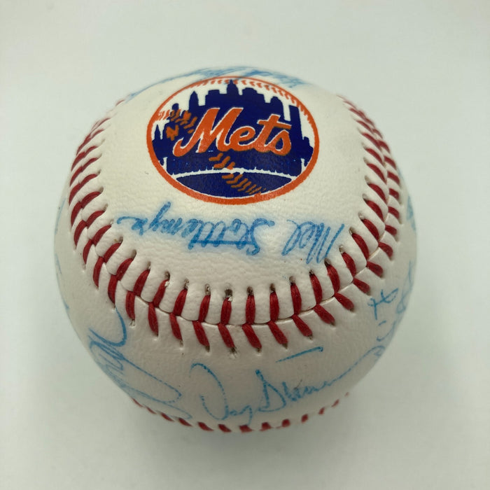 Vintage 1986 New York Mets World Series Champs Team Signed Baseball JSA COA