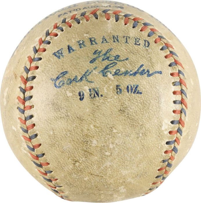 Earliest Known Ty Cobb Single Signed 1912 American League Baseball JSA COA