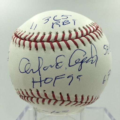 Orlando Cepeda Signed Heavily Inscribed Stat Baseball MLB AUTHENTICATED