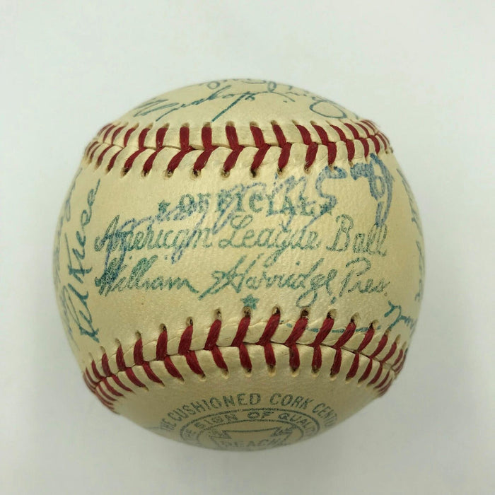 Beautiful 1949 Cleveland Indians Team Signed American League Baseball