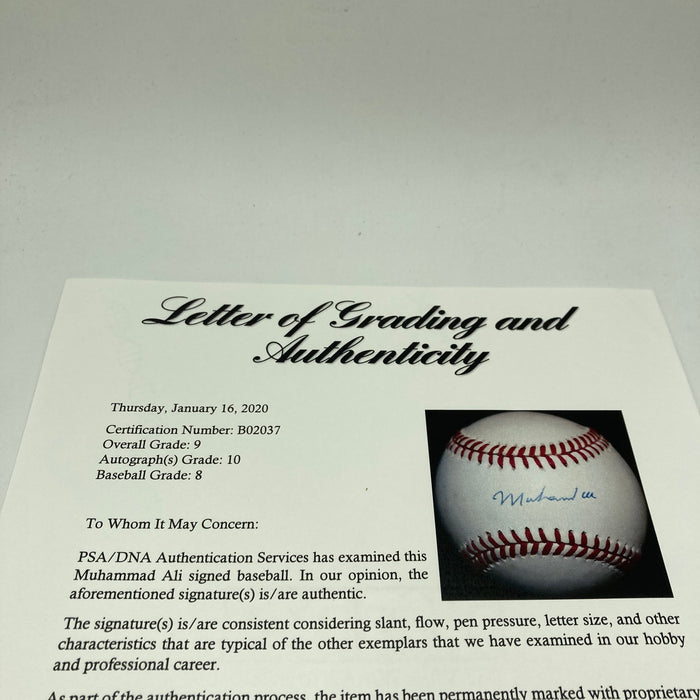 Muhammad Ali Signed Charles Fazzino Pop Art Baseball PSA DNA 10 GEM Mint Auto