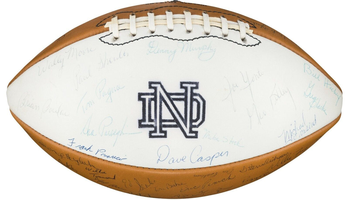 1973 Notre Dame Fighting Irish National Champions Team Signed Football Beckett