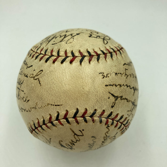 Beautiful 1928 Cincinnati Reds Team Signed NL Baseball Eppa Rixey JSA COA