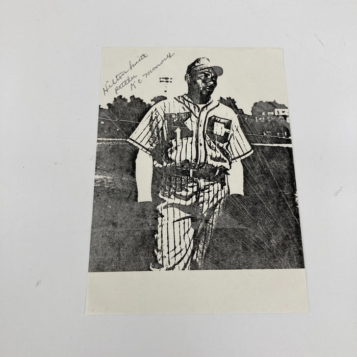 Hilton Smith Signed 7x10 Photo Hall Of Fame Negro League JSA COA