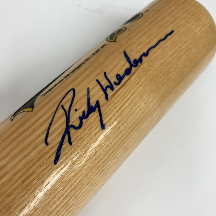 Oakland A's Legends Signed Bat 10 Sigs Rickey Henderson Reggie Jackson BAS