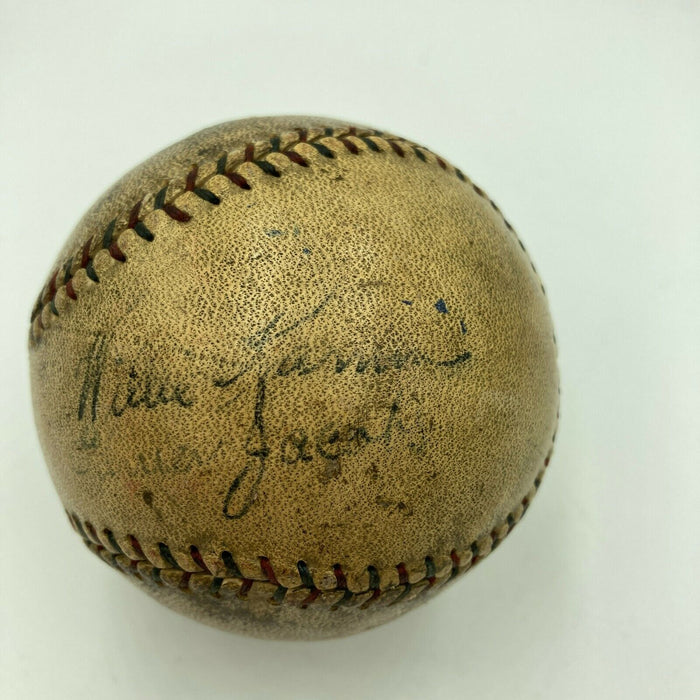 1927 Chicago White Signed Game Used Baseball Bibb Falk Willie Kamm JSA COA