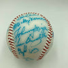 Willie Mays Leo Durocher 1987 Old Timer's Day HOF Multi Signed Baseball JSA COA