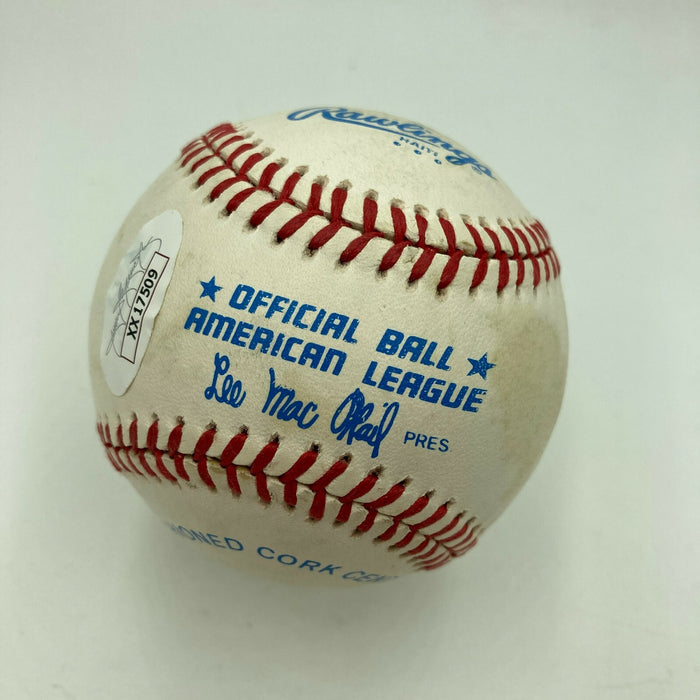 Willie Mays Signed Vintage American League (Macphail) Baseball JSA COA
