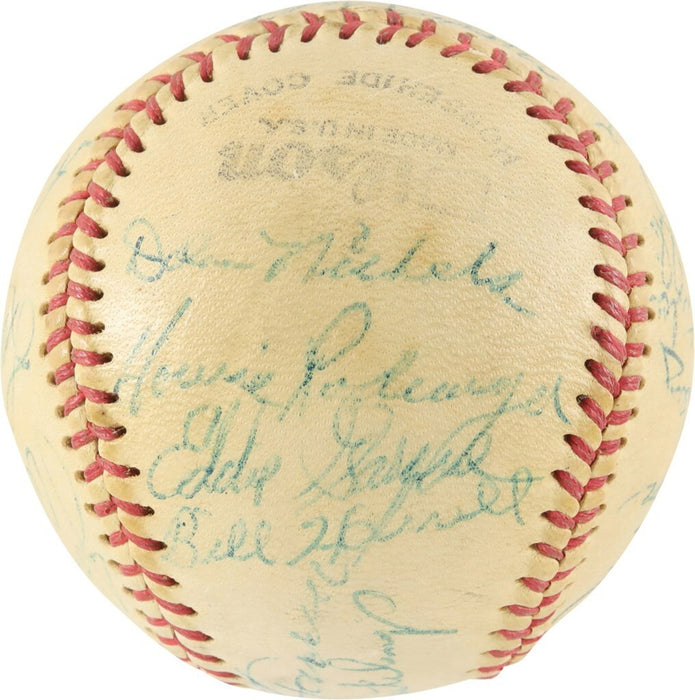 Roger Maris Pre Rookie 1956 Indianapolis Indians Team Signed Baseball PSA DNA