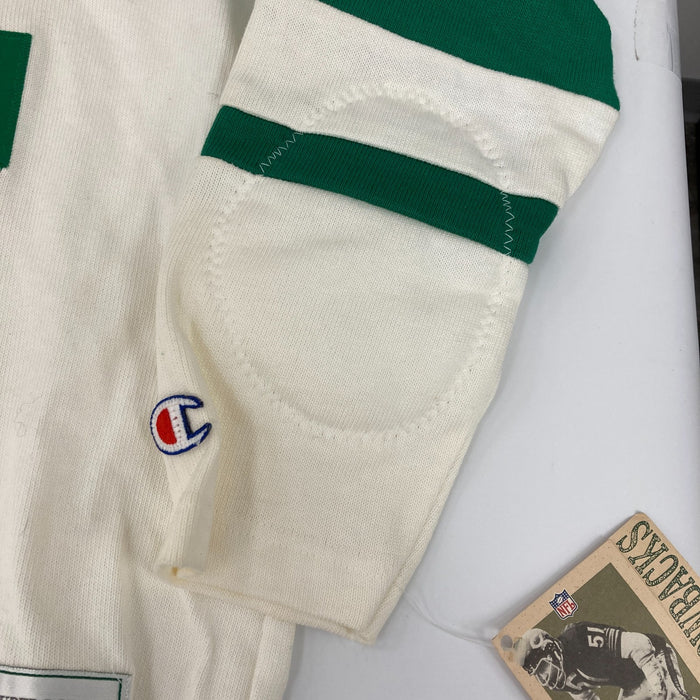 Joe Namath Twice Signed Champions 1968 New York Jets Authentic Jersey JSA COA