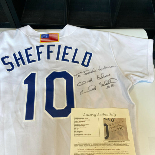 Gary Sheffield Signed Game Used 2001 Los Angeles Dodgers Jersey With JSA COA