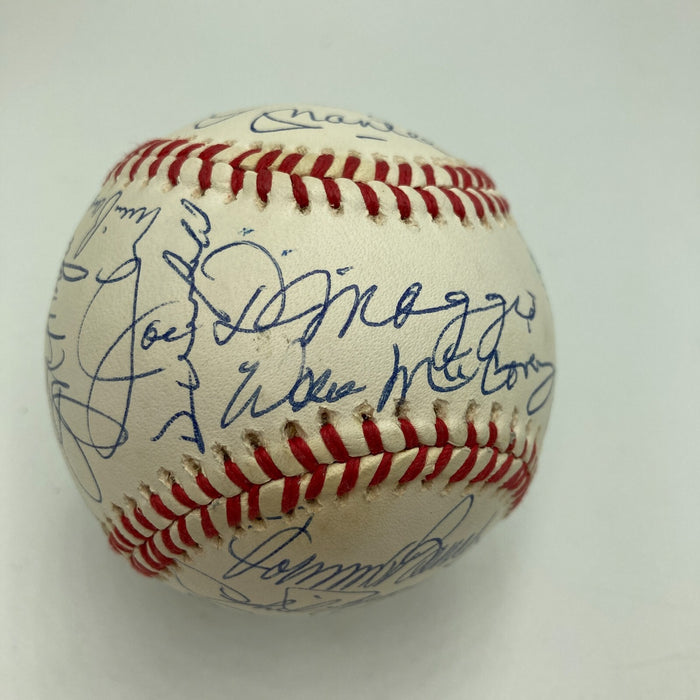 Stunning Mickey Mantle Joe Dimaggio 500 Home Run 3,000 Hits Signed Baseball