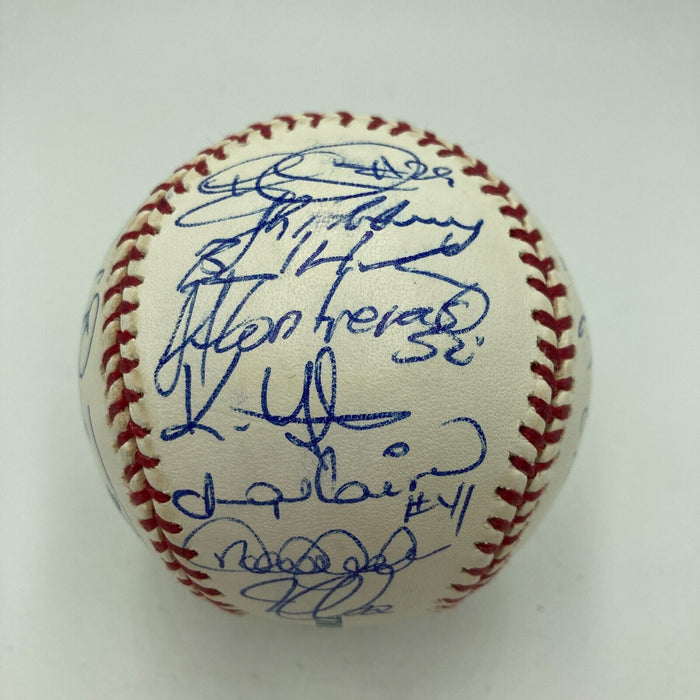 2004 New York Yankees Team Signed Baseball Derek Jeter Mariano Rivera JSA COA