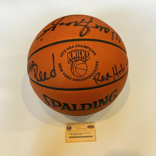 1969 - 1970 New York Knicks NBA Champs Team Signed Basketball Steiner COA