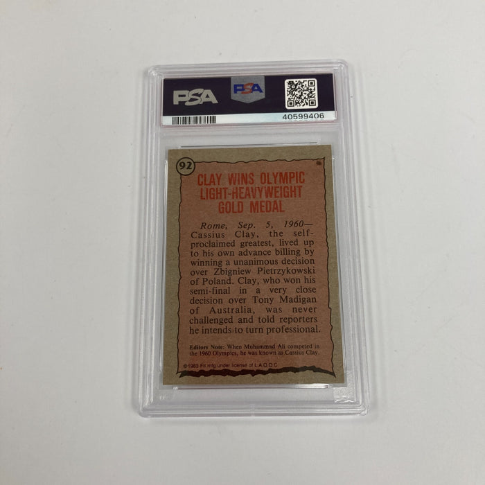1983 Topps Greatest Olympians Cassius Clay Muhammad Ali Signed Boxing Card PSA