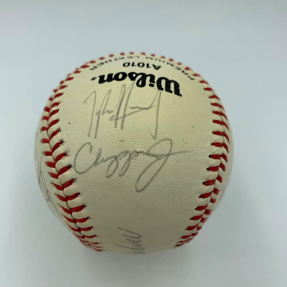 Extraordinary 1991 Chipper Jones Pre Rookie All Star Team Signed Baseball PSA