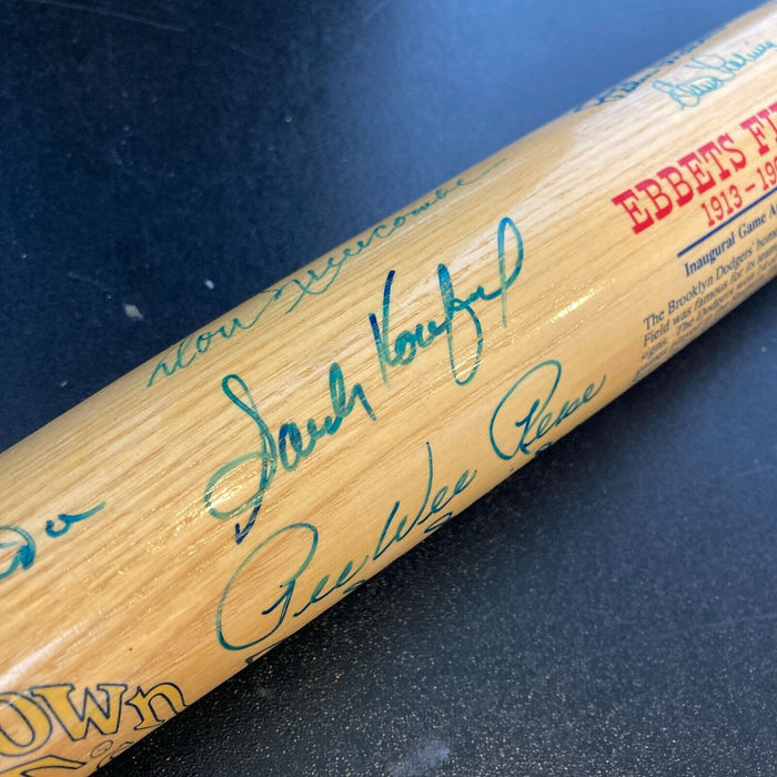 Roy Campanella Sandy Koufax Brooklyn Dodgers Greats Signed Bat 45 Sigs JSA COA