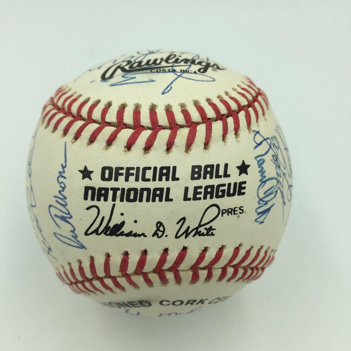 1992 Cincinnati Reds Team Signed National League Baseball Barry Larkin JSA COA