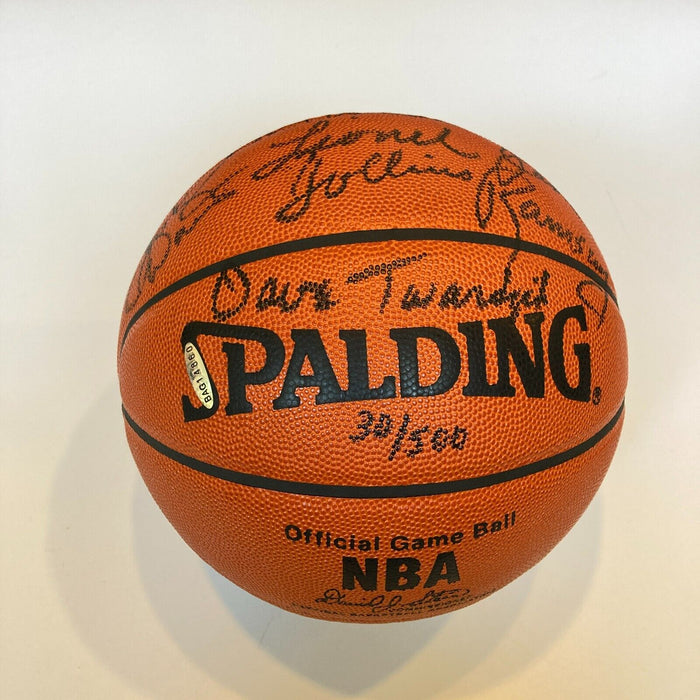 1976-77 Portland Trail Blazers NBA Champs  Team Signed Basketball UDA COA