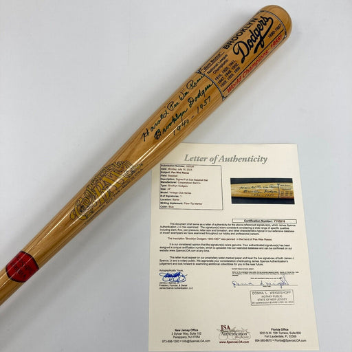 Harold Pee Wee Reese Dodgers "Brooklyn 1940-1957" Signed Cooperstown Bat JSA COA