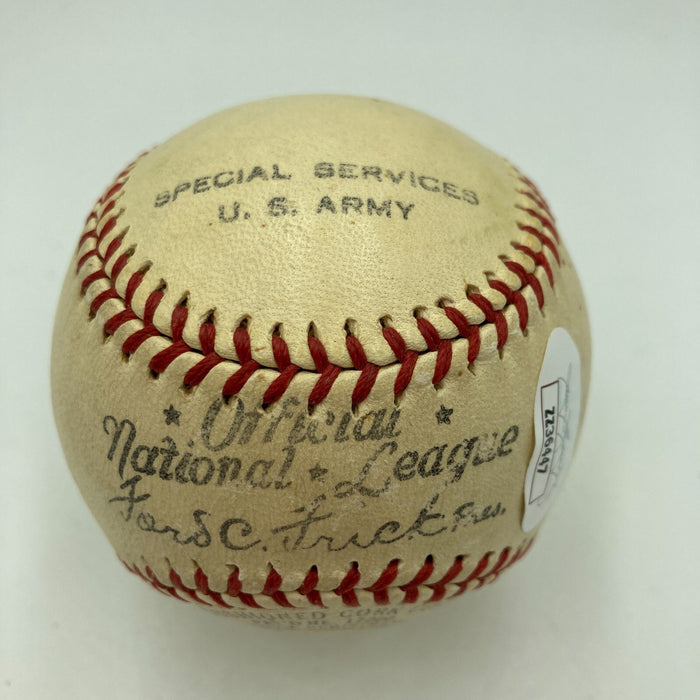 Joe Dimaggio Signed 1944 World War 2 Official National League Baseball JSA COA